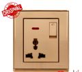 WALTON FIONA GOLD Series 13A Three Pin Multi Function Universal Socket Switch 3 Pin.