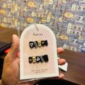 10Pcs Fake Nails Set with Sticker Glue - Trendy Nail Art Kit. 