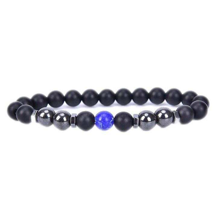 Anti-Swelling Black Obsidian  Stone Anklet Adjustable Weight Loss Magnet Bracelets Anklet for Women Men