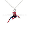 Cross-border Spider-Man Marvel peripheral necklace Acrylic heat shrinkable sheet epoxy pendant with chain jewelry. 