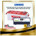 LUMINOUS PURE SINEWAVE IPS UPS MACHINE OPTIMUS 1250 WITH EASTERN BATTERY 200T - ips machine with battery. 