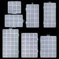 Plastic Clear Organizer Box Bead Storage Containers with Adjustable Dividers for Craft Jewelry Fishing Tackles Parts Storage. 