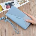 Geometric Luxury Leather Wallets Women Long Zipper Coin Purses Tassel Design Clutch Wallet Female Money Credit Card Holder. 