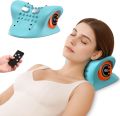 Electric 4-in-1 EMS Neck Massager with Heat, 3 Modes, 6 Intensities Wireless Rechargeable Massage Pillow for Neck and Back, Neck Massage for Daily Tension Relief.