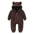new born Plush Bear onesies Baby Rompers Toddler Girl Overall Jumpsuit fall Hooded Zipper clothes Boys Infant Crawling Clothing. 