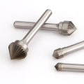 90 degree Conical Alloy Hard Metal Grinding Head 1pcs Wood Carving Tungsten Steel Rotary Boring Cutter K-type File Boring Tool minghao. 
