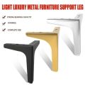 Iron Furniture Legs Replacement Right Angle Support Table Feet Home Metal Sofa Bed Leg with Anti-slip Foot Pad.