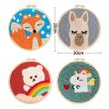 Scenery Moon Punch Needle Embroidery Starter Kits DIY Craft Set Rug Hooking Punch Needle Tool With Threader Fabric Wool Yarn Vnce Lncei.