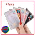 5 pcs transparent pvc card holder..