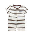 Children's clothing, summer jumpsuit, short sleeved pure cotton baby romper, boys aged 0-2, crawling clothes, thin style. 
