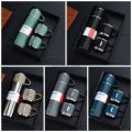 Vacuum Insulated Thermal Flask Set With Cup Set 500ML Stainless Steel Vacuum Flask Gift Set Office Business Style Thermos Bottle Outdoor Hot Water Thermal Insulation Couple Cup. 