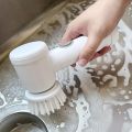 Electric Cleaning Brush Set Kitchen Bathroom Sink Bathtub Floor Toilet Tub Electric Spin Scrubber Cleaning Brush Drill Brush (Color : U Rechargeable Kitchen Dishwashing Brush Sink Cleaner Bathroom Bathtub Clean Brush Spin Scrubber Electric Cleaning Brush.