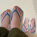 5 Pair Flip Flop Socks 3D Pattern Manicure Print Running Socks Women.