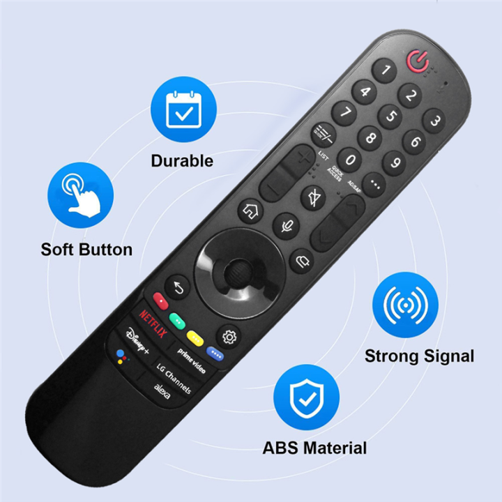 Replace%20MR22GA%20AKB76039902%20Remote%20For%20LG%20Smart%20TV%202022%20OLED%20TV%20Z2,%20G2,%20C2,%20B2,%20A2%20QNED99,%2090,%2085,%2080%20NANO80,%2075%20UQ90%20Easy%20To%20Use%20Black%20-%20Image%204