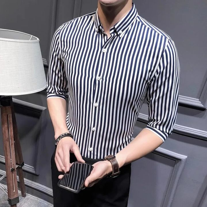 2023%20New%20Shirts%20for%20Men%20Clothing%20Korean%20Slim%20Fit%20Half%20Sleeve%20Shirt%20Mens%20Casual%20Plus%20Size%20Business%20Formal%20Wear%20Chemise%20Homme%205XL%20-%20Image%205