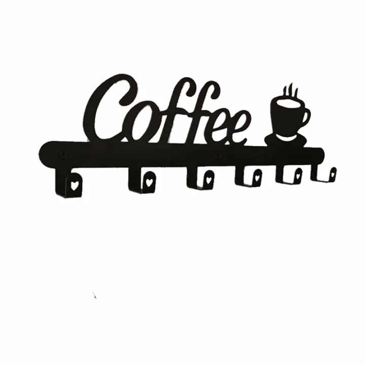 3X%20Coffee%20Mug%20Holder%20Wall%20Mounted,Coffee%20Bar%20Decor%20Sign,Coffee%20Cup%20Rack%20Holds,Coffee%20Sign%20Mug%20Hanger,Coffee%20Mug%20Rack%20-%20Image%204