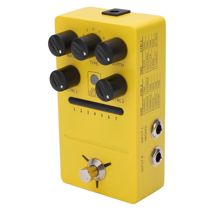 Modulation Multi Effects Pedal, True Bypass Effect Pedal 7 Storable Slots Improve Hearing Sense for Electric Guitar