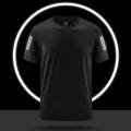 Thin Ice Silk MenTT-shirt Summer Sports and Leisure round Neck Large Size Quick Drying Clothes Loose Night Reflective. 