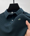 High Quality M-4XL Summer New Men's Short Sleeve T-shirt Cool and Breathable POLO Shirt Business Casual Sweat-absorbing Top. 