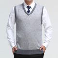 EICHOS High Quality Classic Sweater Vest Men V-neck Pullover Men Business Formal Fashion Plaid Sleeveless Men Knitted Sweater. 