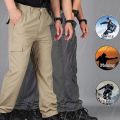 Plus Size 5XL Cargo Pants Men Multicket Outdoor Tactical Sweatpants Waterproof Quick Dry Elastic Hiking Trouser.