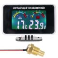 Vehicle mounted LCD digital display water temperature gauge, thermometer, voltmeter, 2in1. 