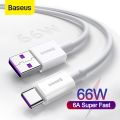 Baseus Superior Series USB Type C Cable 66W Max 6A/5A/4A/2A Super Fast Charge Cable 1m.