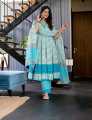 Linen Ready-Made Gown Designed Long Salwar Kameez Orna - Elegant Three-Piece Dress for Stylish Women/Girls. 