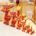 Stuffed Toys Year of the Dragon mascot plush toy satin chinese dragon ornament annual party gift dragon doll rag doll. 