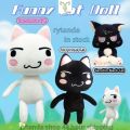 Rytanda Black Toro Inoue Cat Plush Toy Soft Stuffed Kittens Cute Animal Doll For Girls Kids Cat Plushies Christmas Birthday Gift Honoria. 