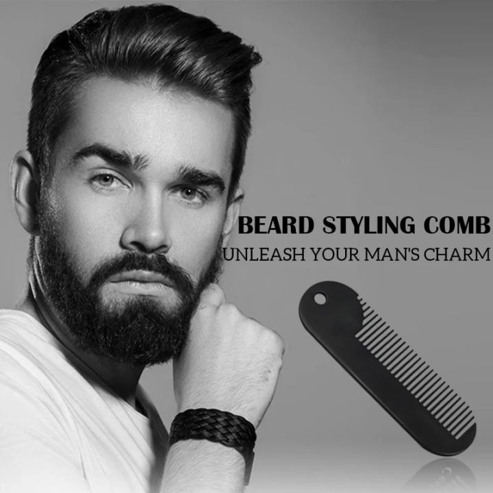 【Daily Necessities For Anyone Store】CestoMen 1 Pcs Men Beard Comb Small Metal Hairdresser Moustache Massage Anti-static Hair Combs Hair