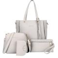 MA 4 pieces/set Fashion Composit Bag Large Capacity Handbag Shoulder Wallet.