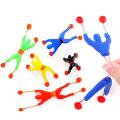 10Pcs Stretchy Sticky Toys Hands Mini Spiderman Climbing Wall Climbing Man Sticky Fingers Funny Toy for Kids.
