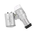 60X Mini Microscope Pocket Magnifier Loupe Magnifying Glass with LED Light. 