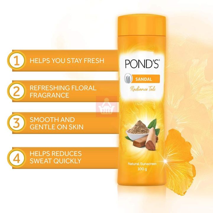 Ponds%20Talcum%20Powder%20-%20Sandal%20Natural%20Sunscreen%20Radiance%20-%20100g%20-%20Image%204
