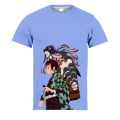 2023 Ghost Destroy Lian Yu Apricot Shoulang T-Shirt Short Sleeve Printed Men And Women With The Same Fashion Breathable Top.