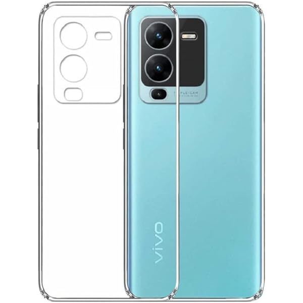 For Vivo V25 Pro Premium Silicone Case Crystal Clear Soft TPU Ultra-Thin Transparent Flexible Protective Mobile Phone Back Cover
