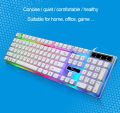 ZGB G21 104 Keys USB Wired Mechanical Feel Colorful Backlight Office Computer Keyboard Gaming Keyboard.