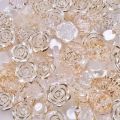 Transparent Gold Border Flower Baroque Accessories Mixed Random Style Cream Glue Phone Case Hair Clip Nail DIY Resin Accessories.