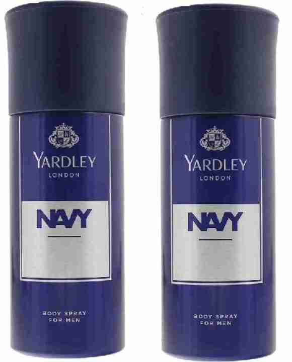 Yardley Navy Body Spray Combo pack of For Men (150×2=300 ml