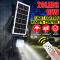 Common 10W IP65 Waterproof Solar Street Light Remote Control/Light Control LED Solar Panel Garden Lamp for Garden Backyard Street with 1 Solar Panel + 1 Remote Controller.