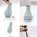 Nordic style diamond pattern vase fake plastic flower vase pot home decoration( 1psc) - Flower Vase.