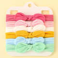 6Pcs/Set Baby Headband Soft Elastic Girl Hairband Bow Solid Color Toddler Kids Headwear Infant Kawaii Baby Hair Accessories. 