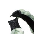 Trendy Solid Color Silk Width Cross Braid Hair Accessories Hair Hoop Temperament Adult Hair Bands for Women Hairband Headwear.