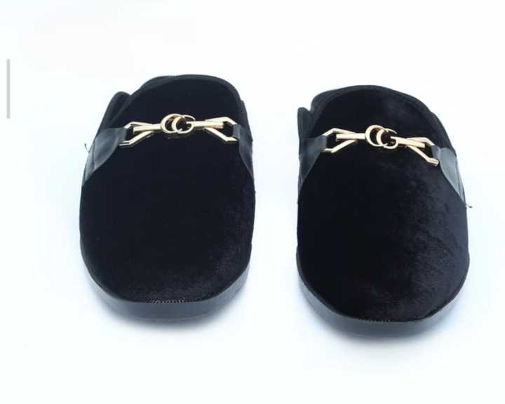 Velvet%20Fabrics%20Half%20Shoe%20Black%20Color%20For%20Men%20-%20Image%203