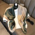 90cm Large Kerchief Silk-like Printed Satin Scarf Fashionable All-Match Scarf Scarf.