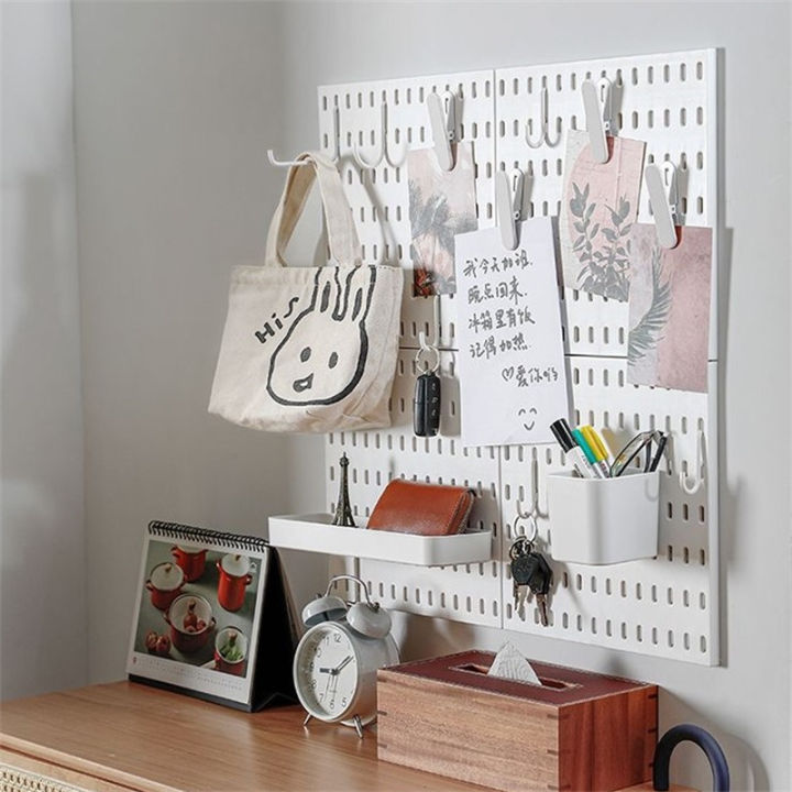 Pegboard Combination Kit, Wall Mounted Storage White Peg Boards Organizer For Walls Display Organization Ruishu