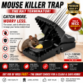 Mouse Killer Trap Heavy Duty Reusable Rat Trap | Powerful Snap Mouse Catcher | Safe No-Touch Design | Indoor & Outdoor Use (5×3×3 Inches).