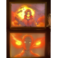 3D Anime Figure Sunshine Night Light Art Painting Design 3 Colors Wood Photo Frame Light Bedroom Decoration Atmosphere Desk Lamp. 