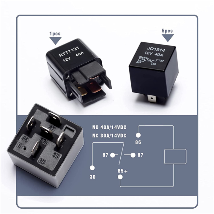 12V%20Relay%20Fuse%20Box%20Prewired%20Relay%20Box%20Automotive%20with%205Pcs%205Pin%20Relays%201Pcs%204Pin%20Relay%206%20ATC/ATO%20Blade%20Fuse%20Universal%20-%20Image%206